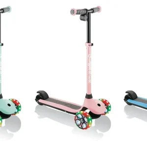 ONE K E-MOTION 4 PLUS   E-Scooter, Lithium-Batterie, 80 W Motor, 125/90 mm, 3-rädrig, LED-Rollen, pastellrosa Markenprodukt